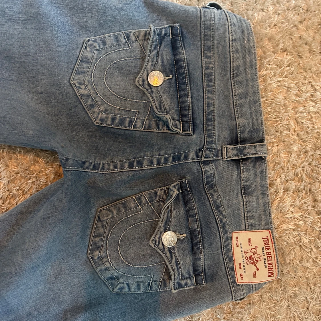 Lågmidjade True Religion  bootcut jeans blå