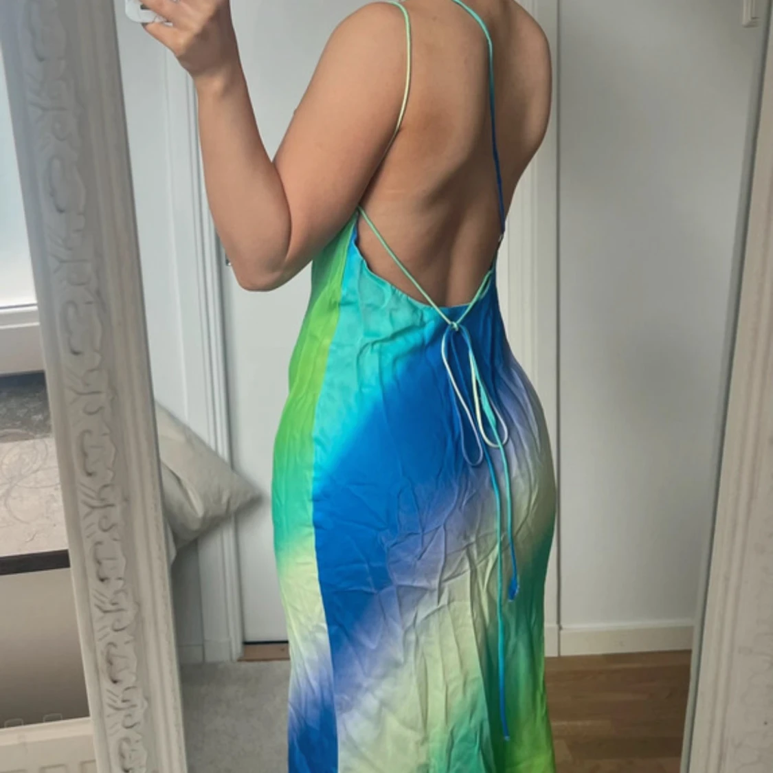 Färgglad långklänning från Zara 🩵 - 1