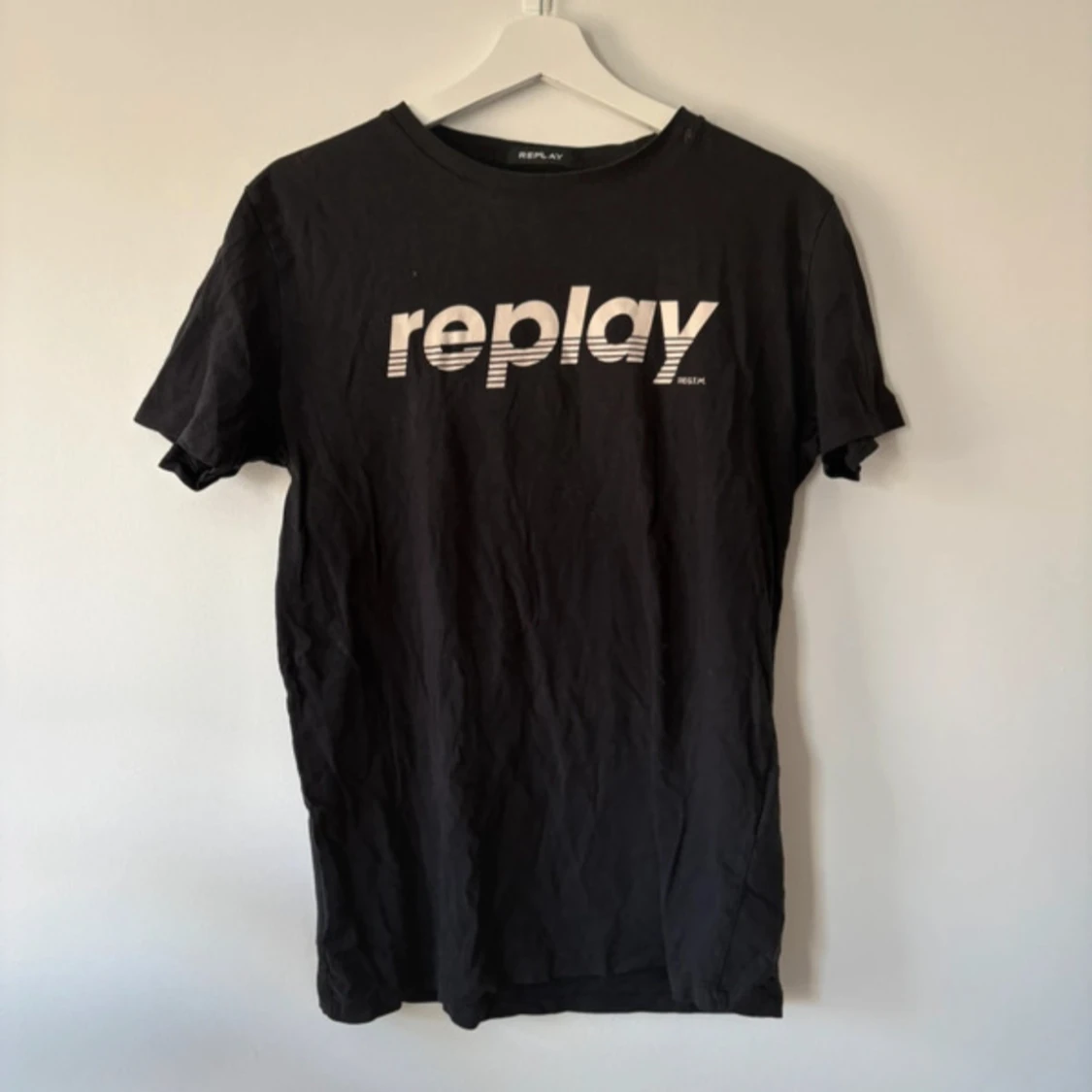 Svart Replay t-shirt med tryck