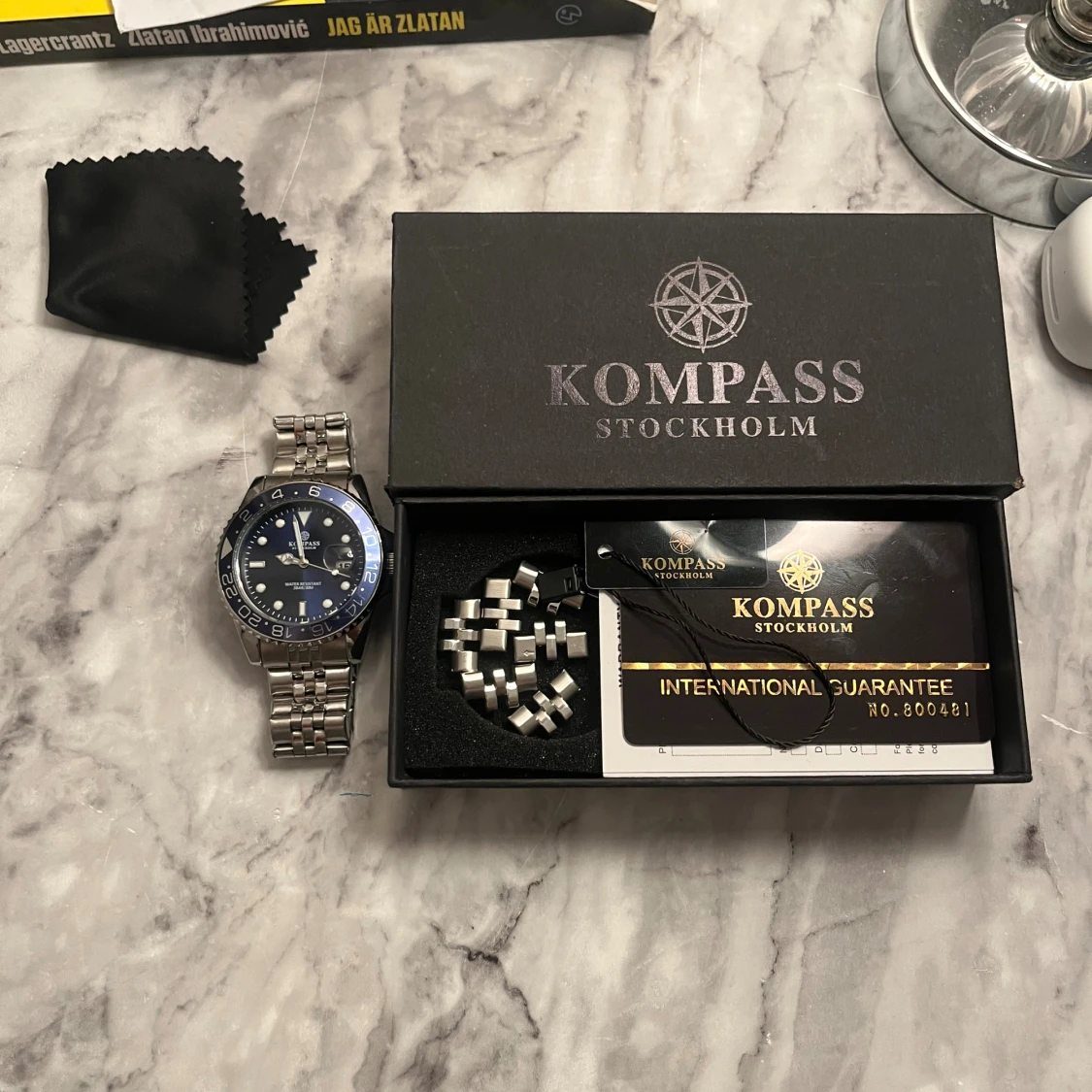 Kompass Stockholm blå-silver klocka - 1