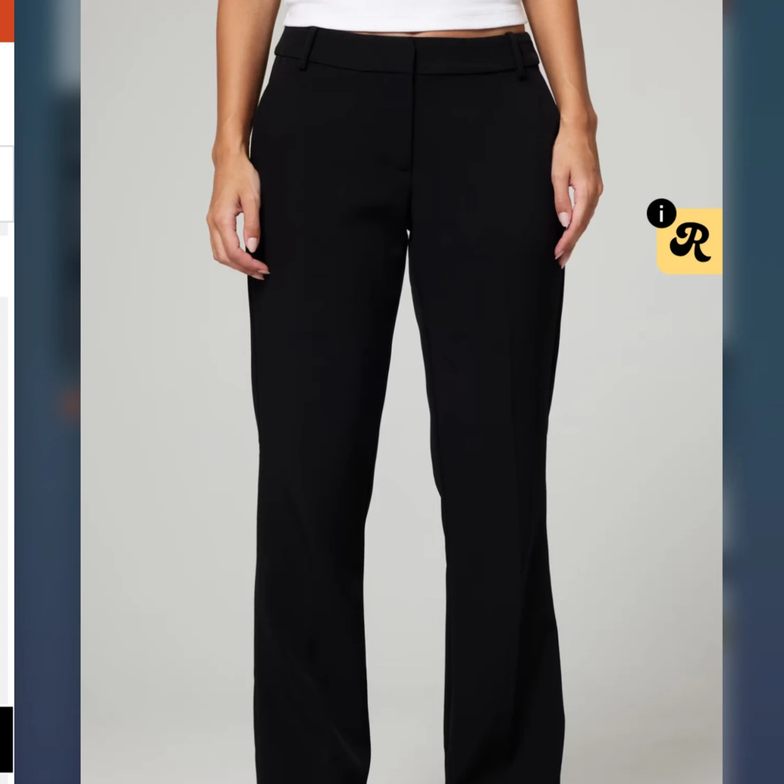 Svarta kostymbyxor med raka ben