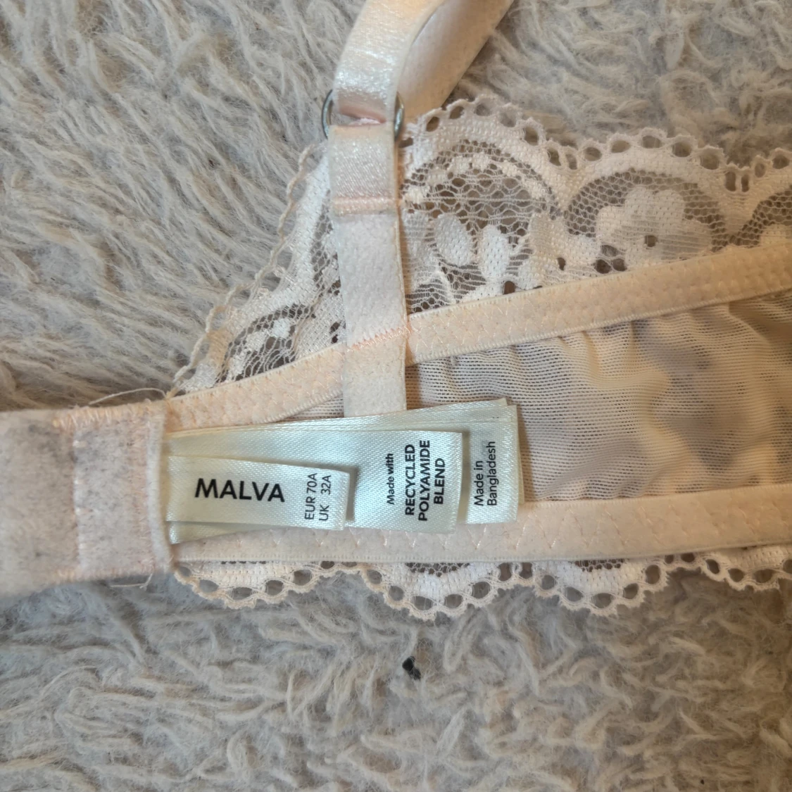 Ljus rosa push up spets bh - 1