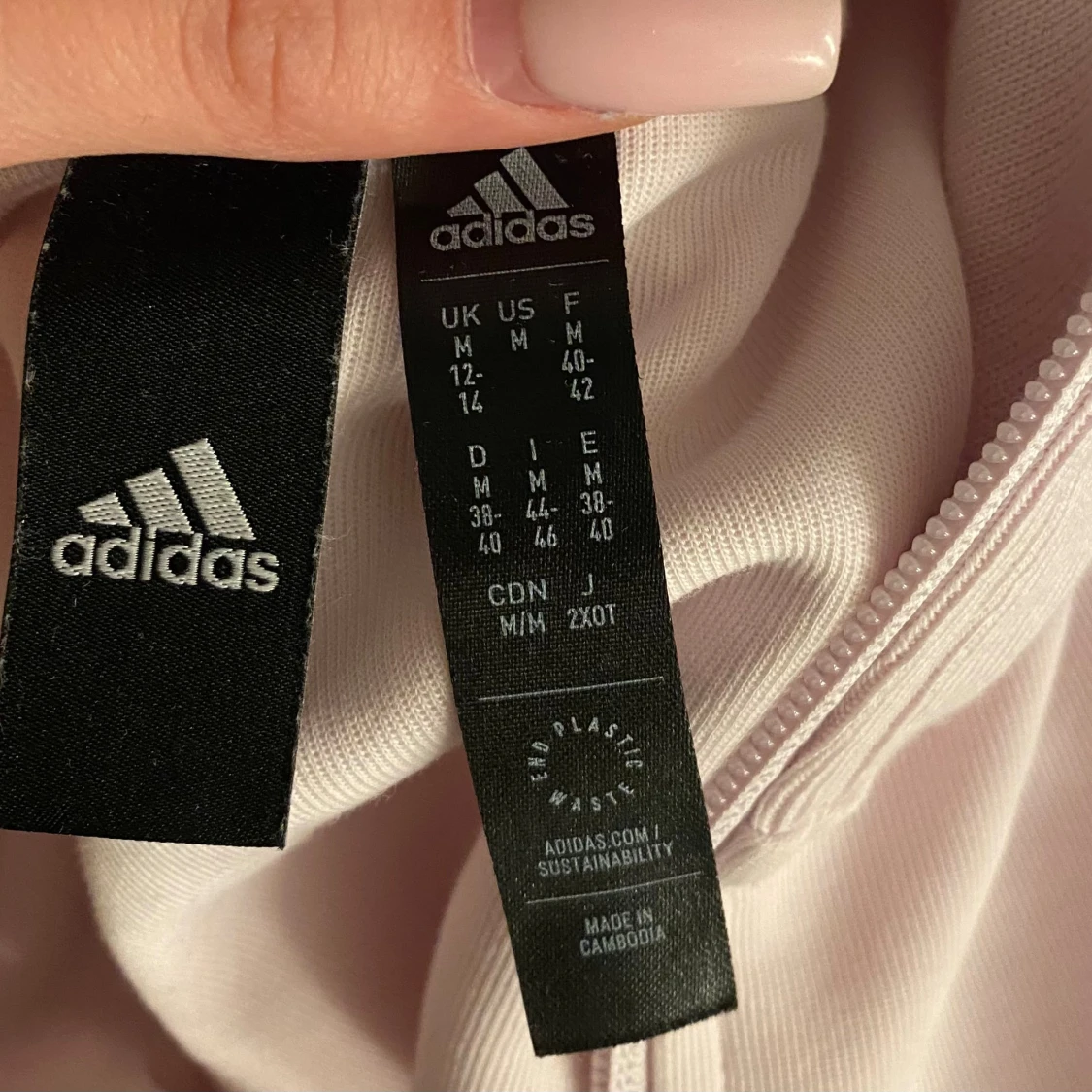 Ljusrosa Adidas half zip sweatshirt - 3