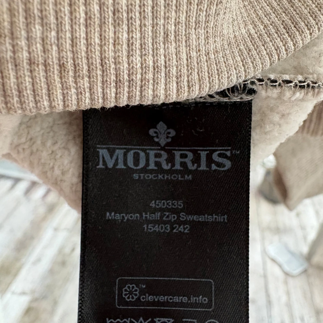 Beige half zip sweatshirt från Morris - 3