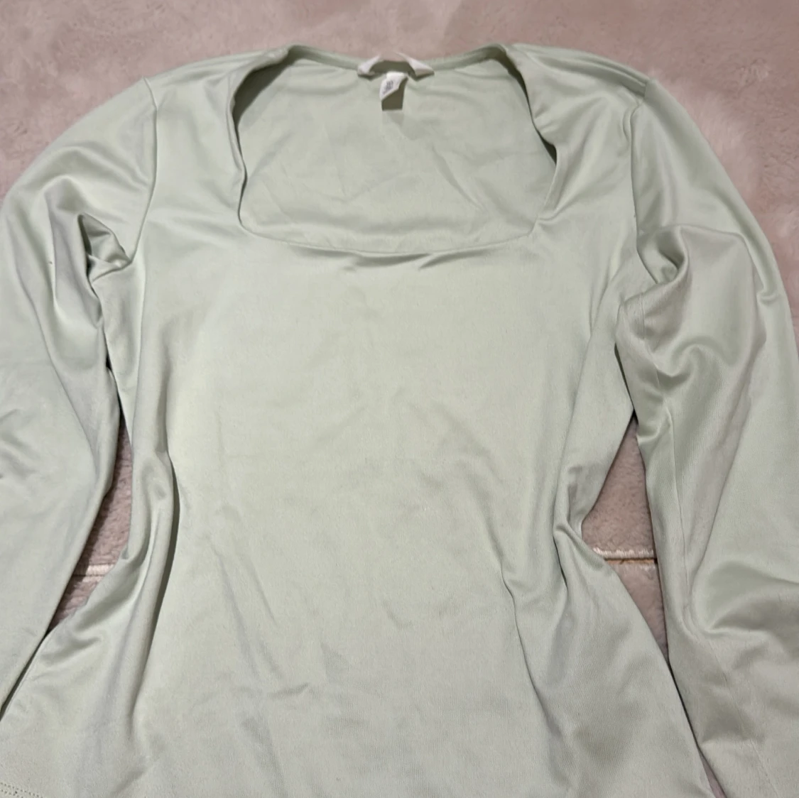 Ljusgrön långärmad topp H&M