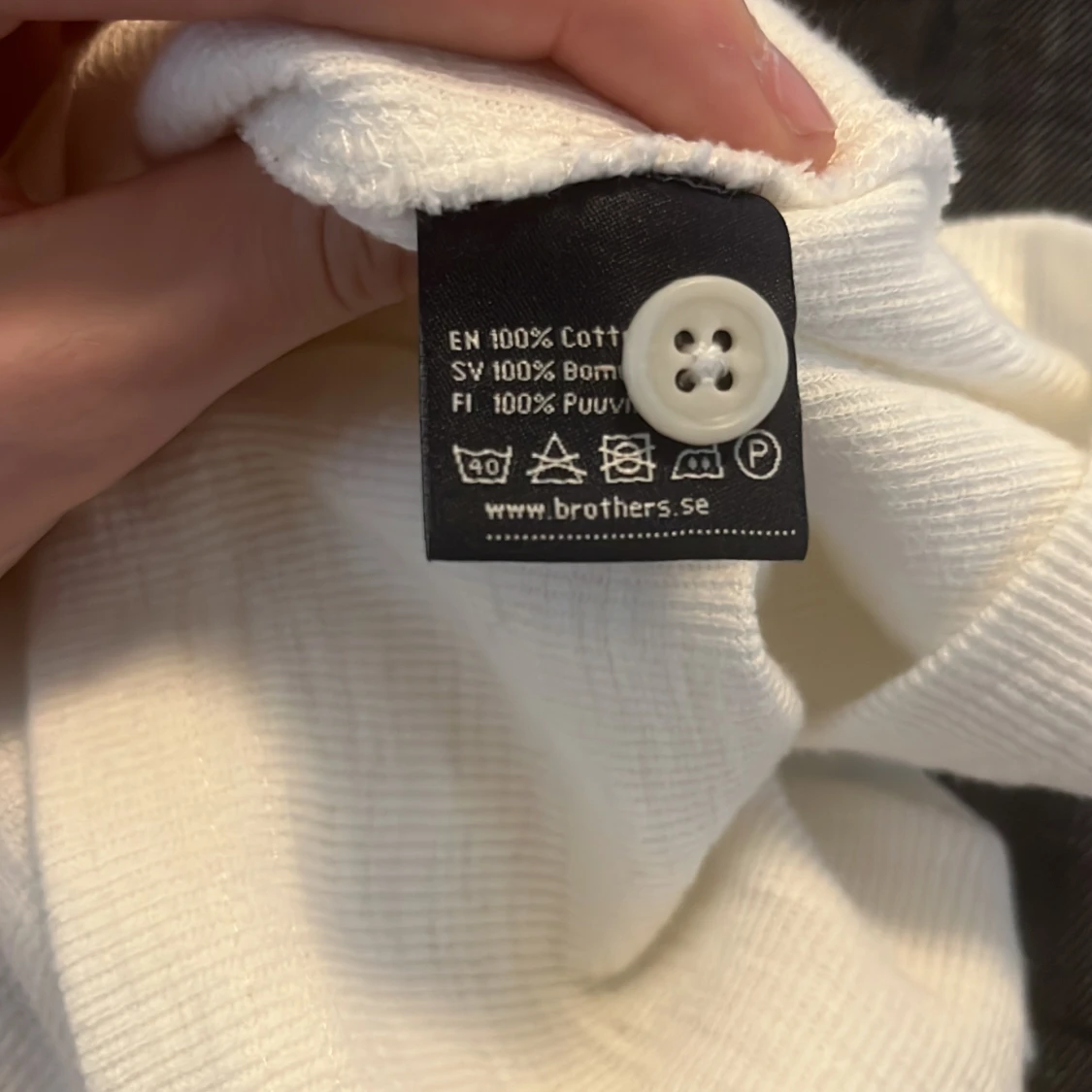 Vit Henley tröja - 3