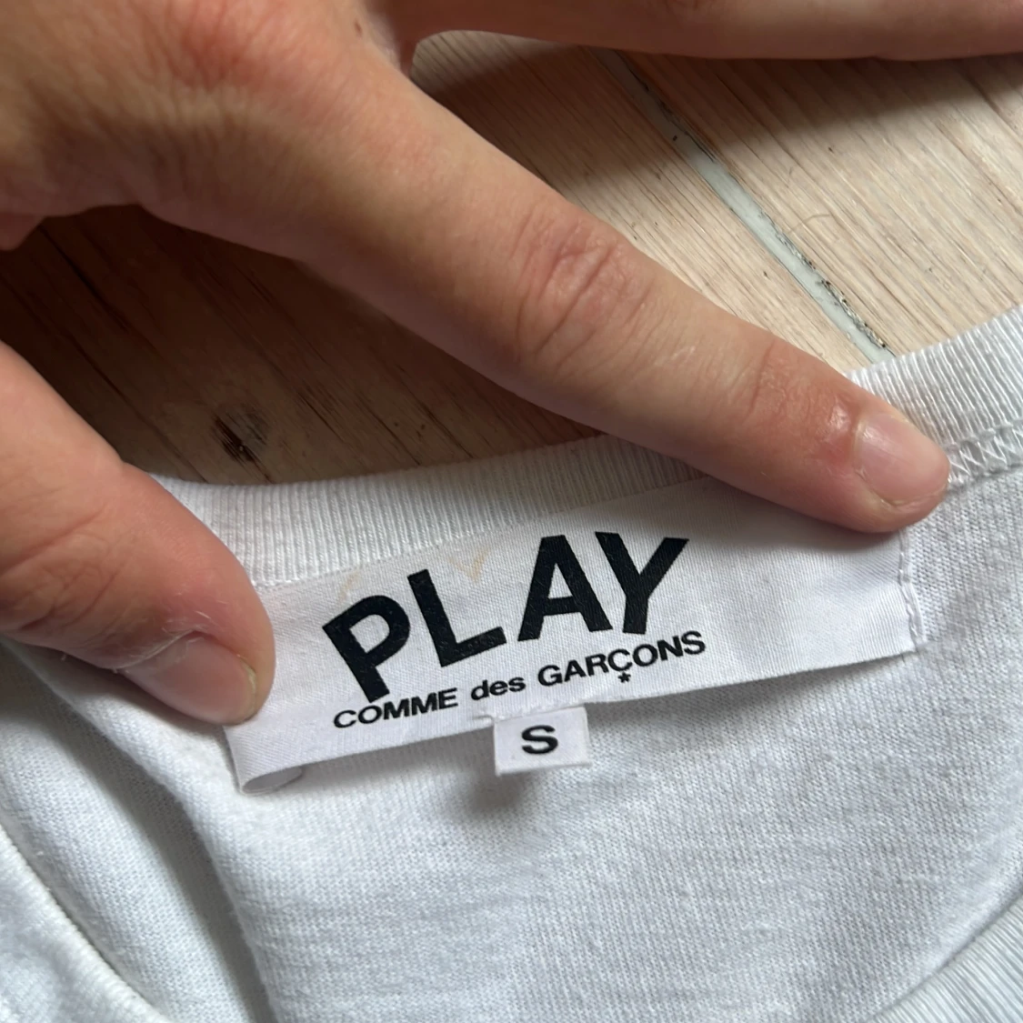 Vit t-shirt Comme des Garçons Play - 1