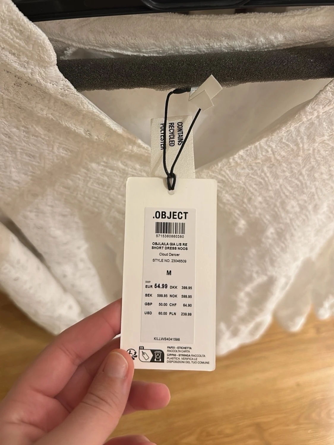 Vit spetsprydd student klänninh - 2