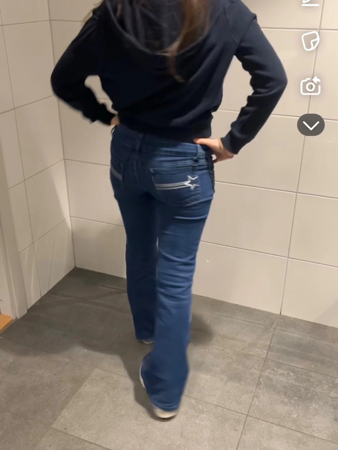 Mörkblå zip-up kofta - 1