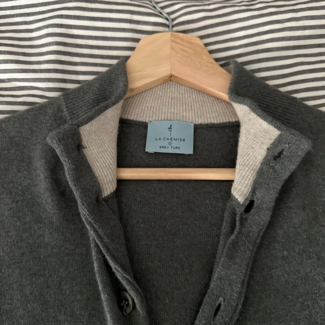 Grå grön cardigan la Chemise  - 2