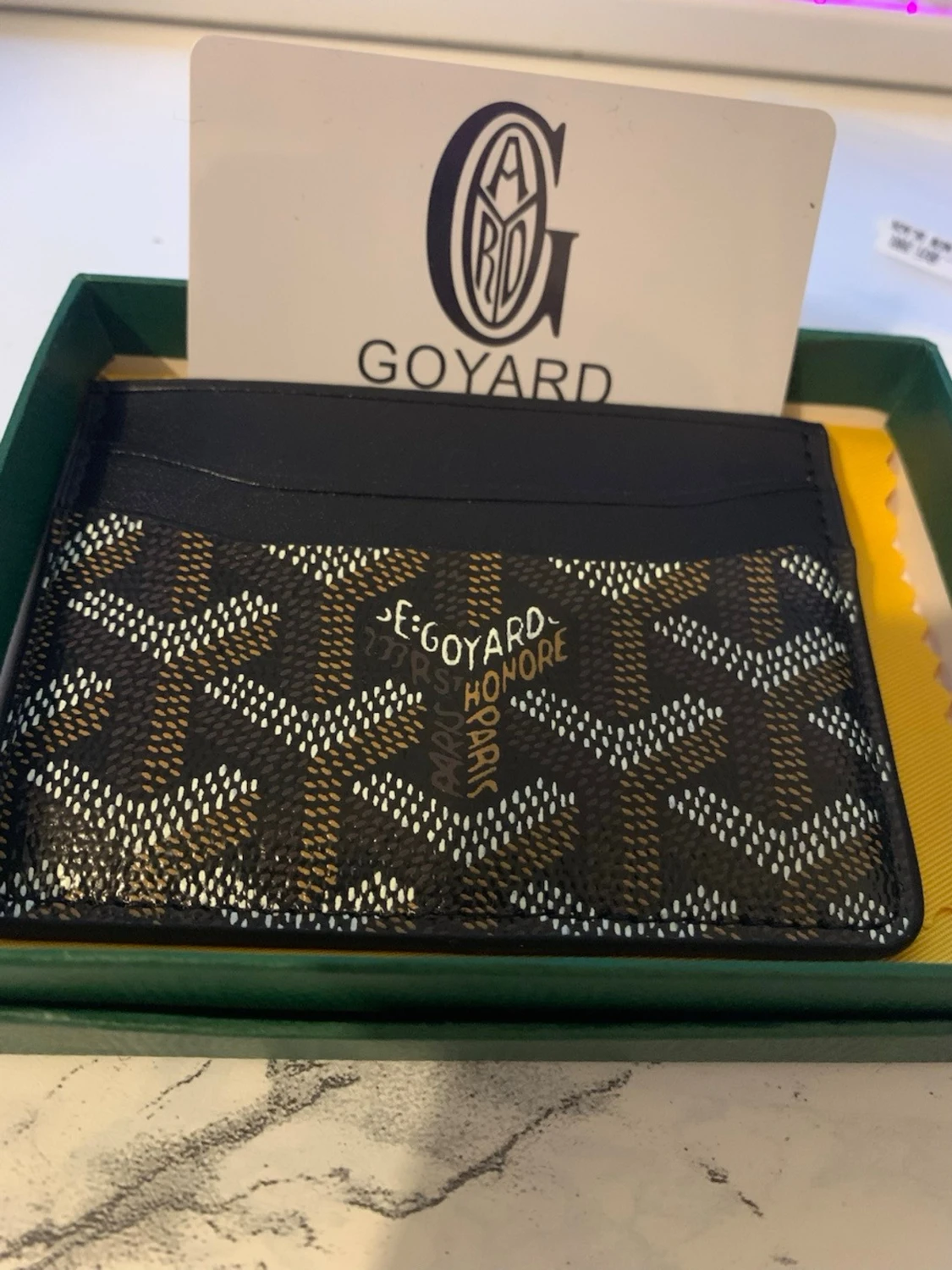 Goy4ard svart mönstrad plånbok