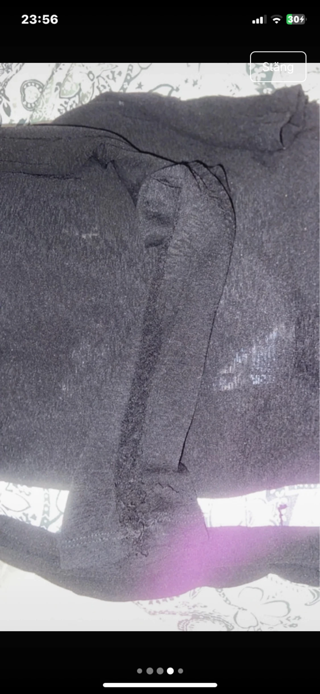 Svart långärmad mesh topp - 3