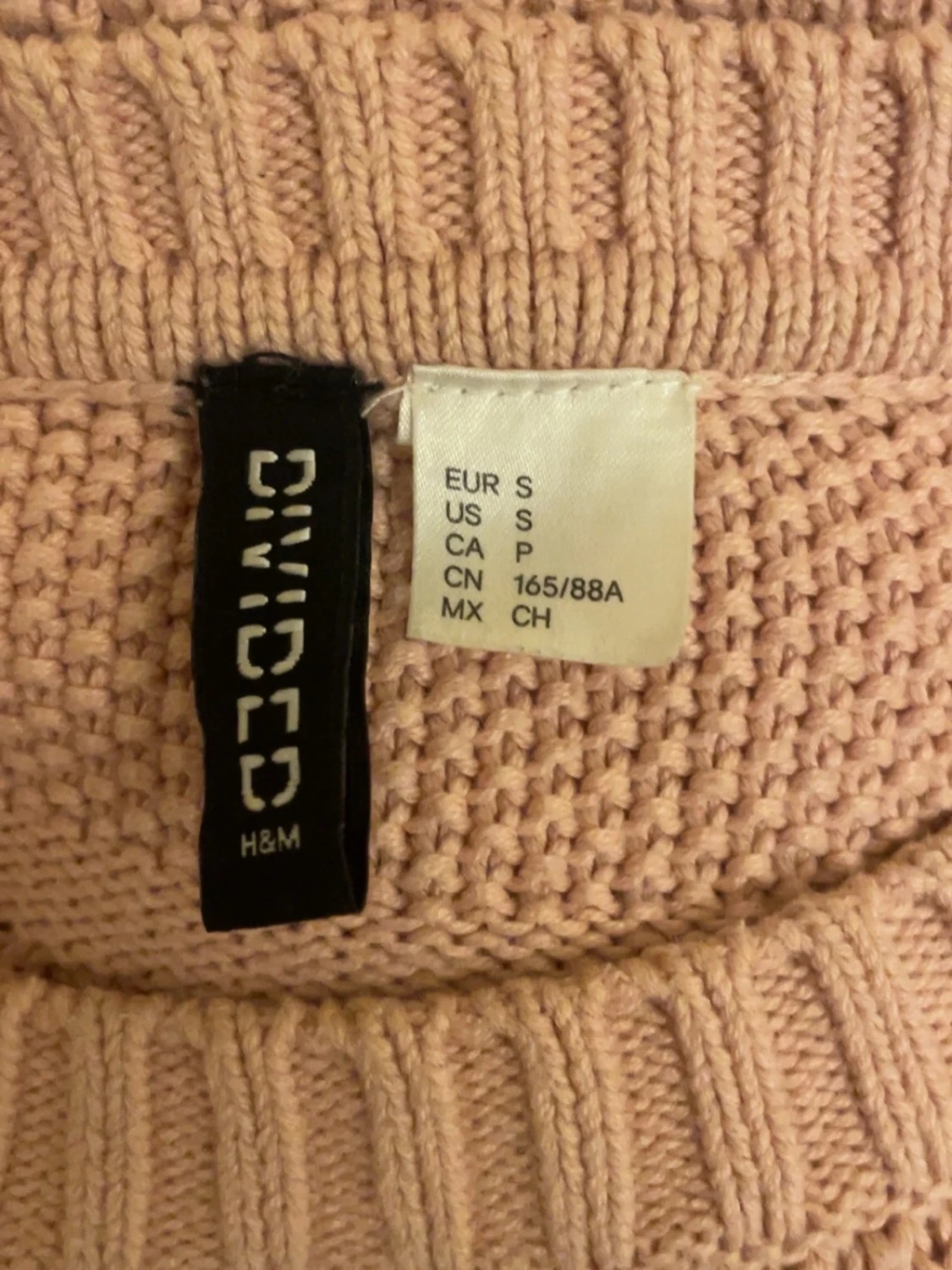 Rosa stickad tröja - 1