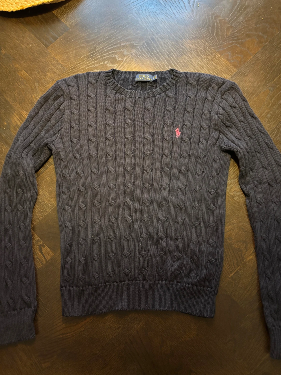 Mörkblå stickad tröja Polo Ralph Lauren