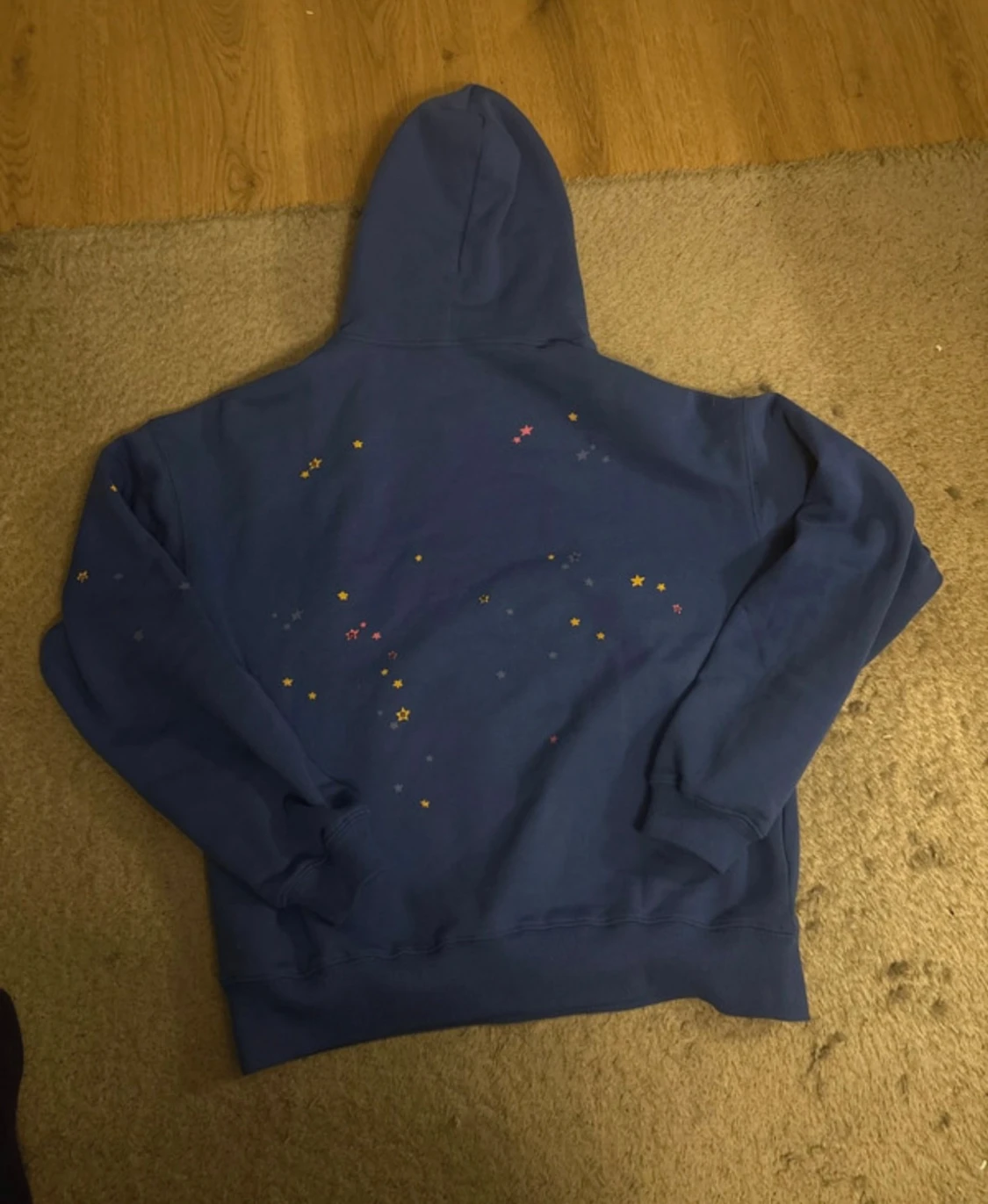 Blå hoodie från Spider med tryck - 4