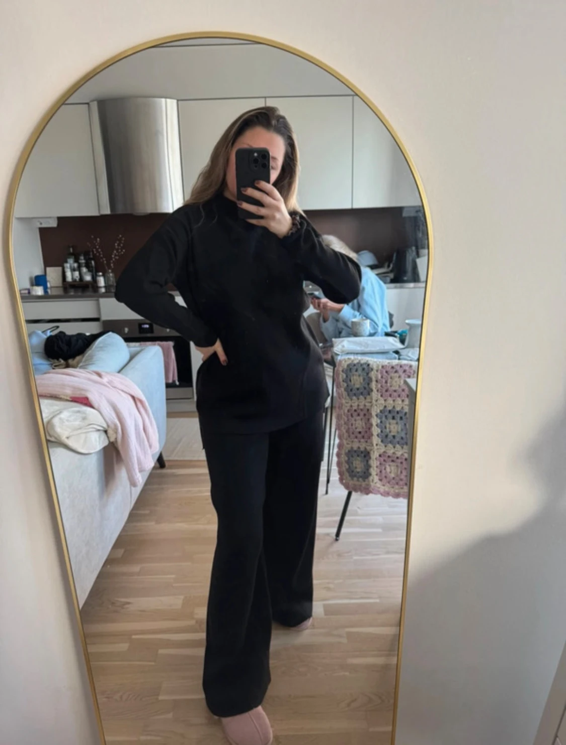 Stickat set tröja + byxor  - 4