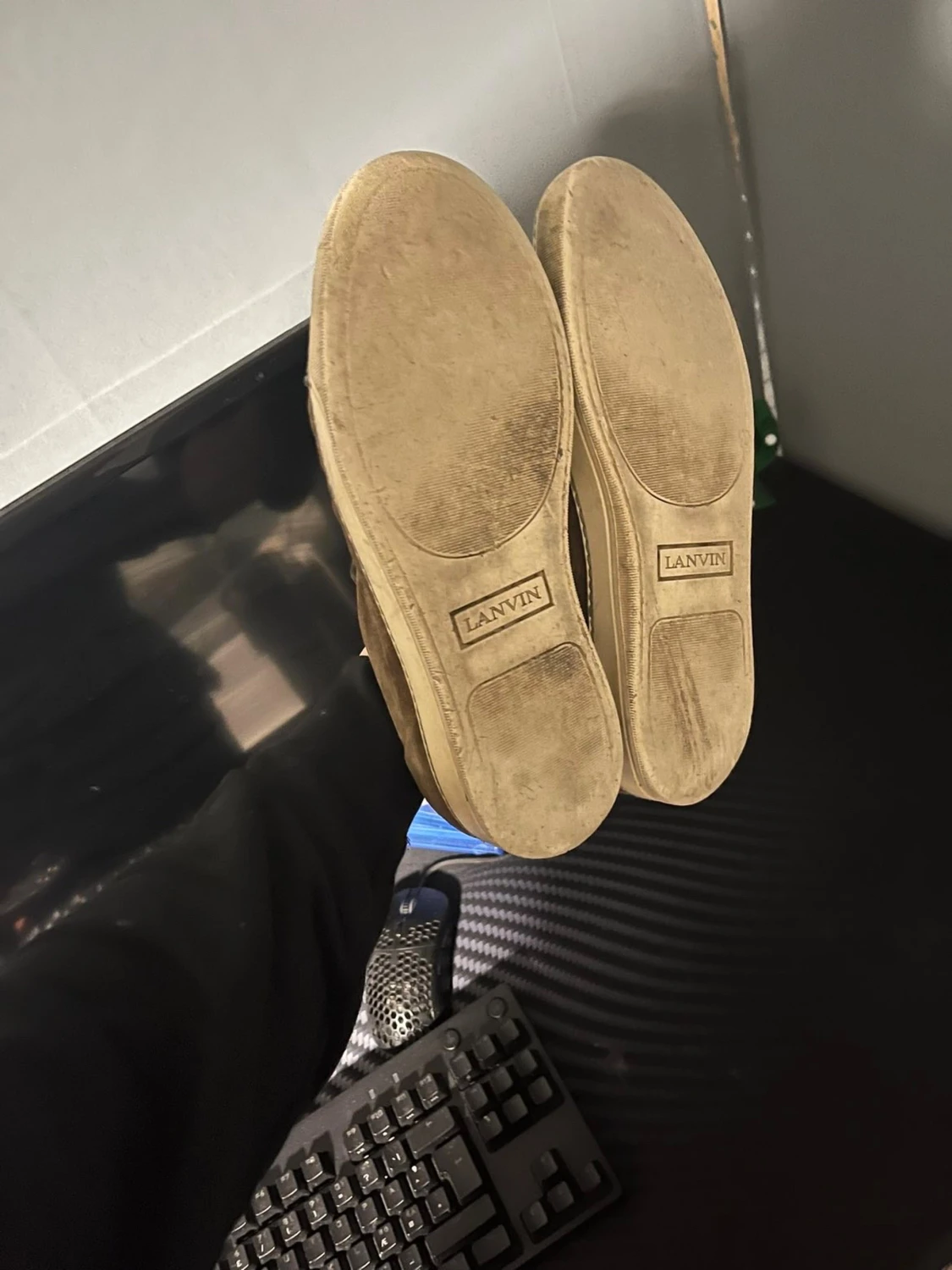 Bruna sneakers från Lanvin i mocka - 3