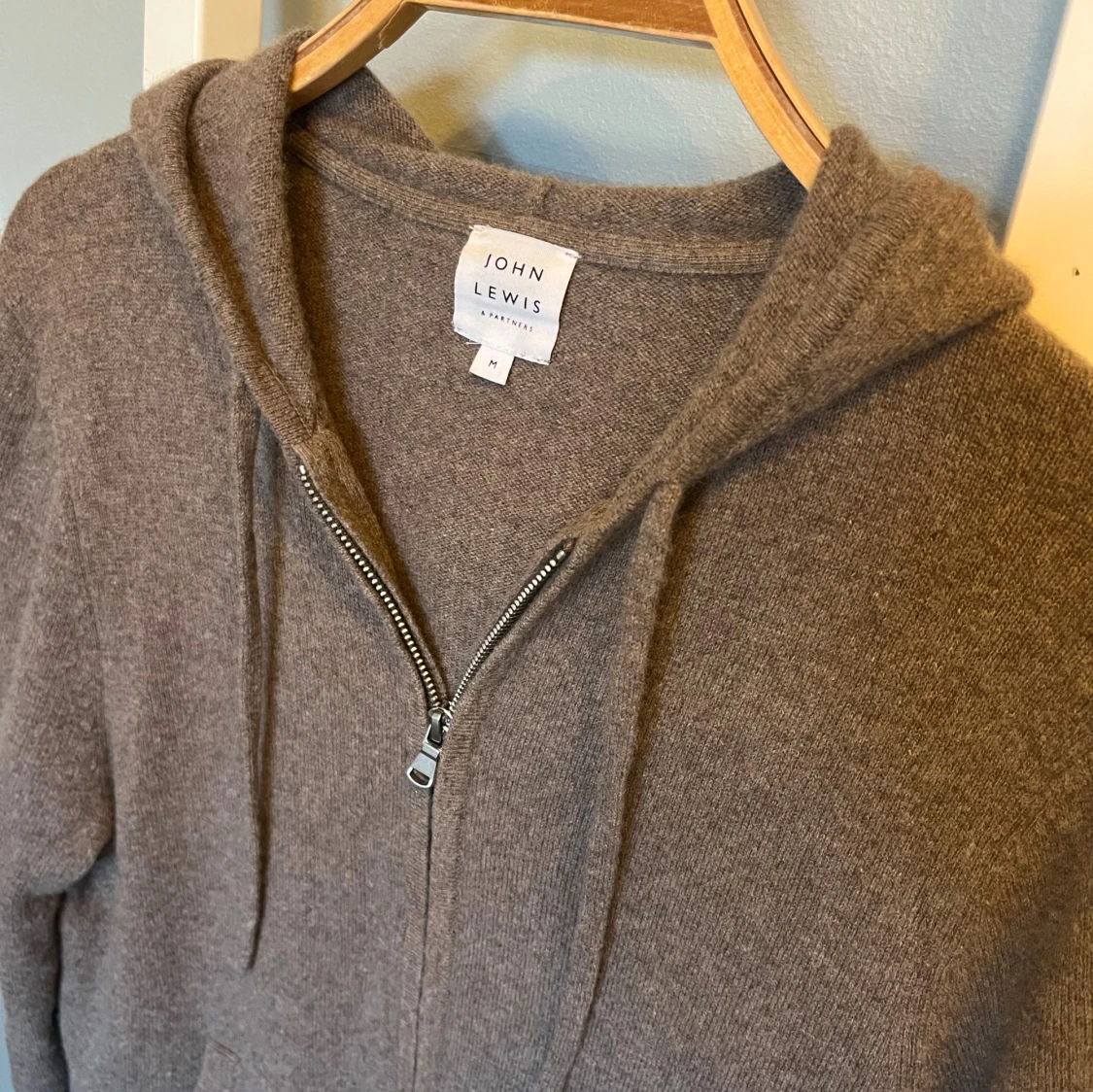 100% kashmir zip hoodie - 1