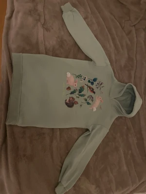 Barn tröja  - Ljusgrön hoodies med olika motiv. 