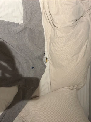 Grå tjocktröja från Ralph Lauren - Säljer en stilren grå tjocktröja från Ralph Lauren med den klassiska blå logon broderad på bröstet. Tröjan har rund hals och långa ärmar, perfekt för chill dagar. Materialet är mjuk bomull som känns skönt mot huden. Priset är prutat och klar!