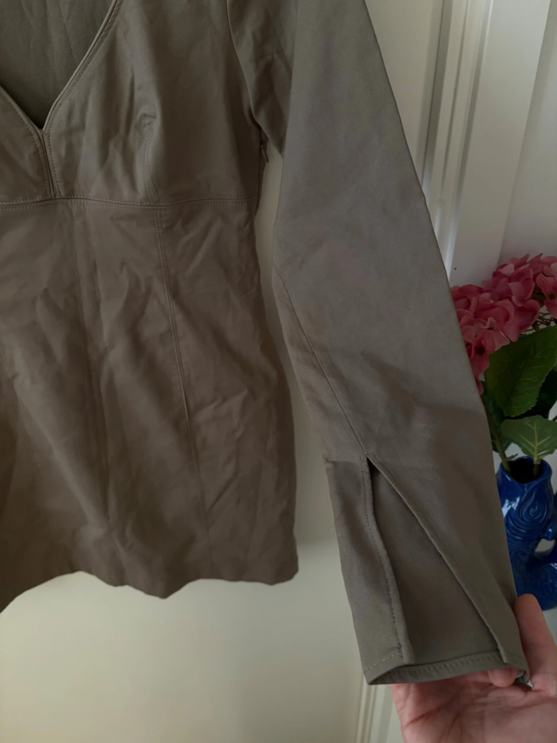 Zara SweetHeart Neckline mini long sleeve dress - 2