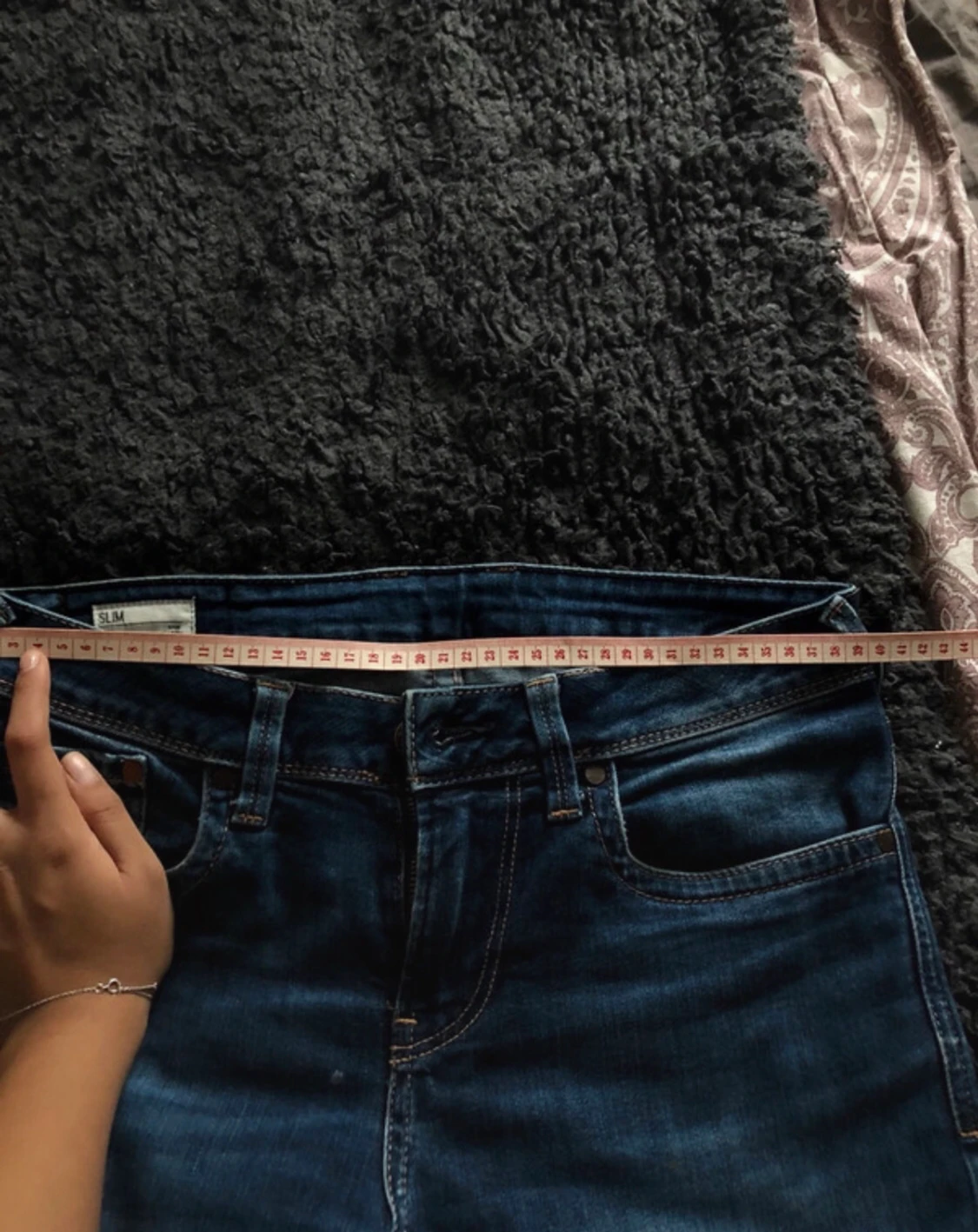 Blå slim low waist Peppe jeans  - 2