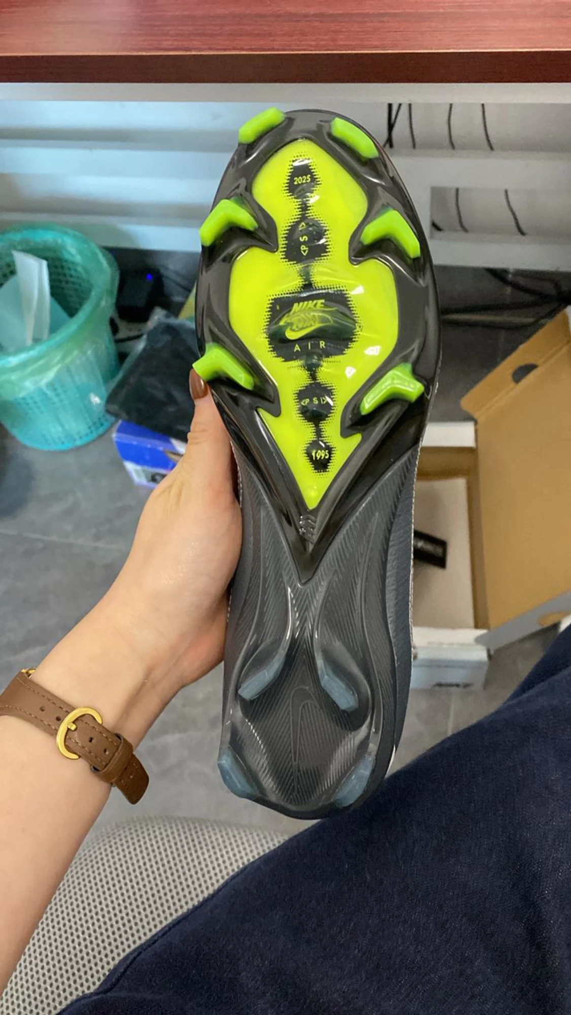 Nike Air fotbollsskor vit/grå - 4