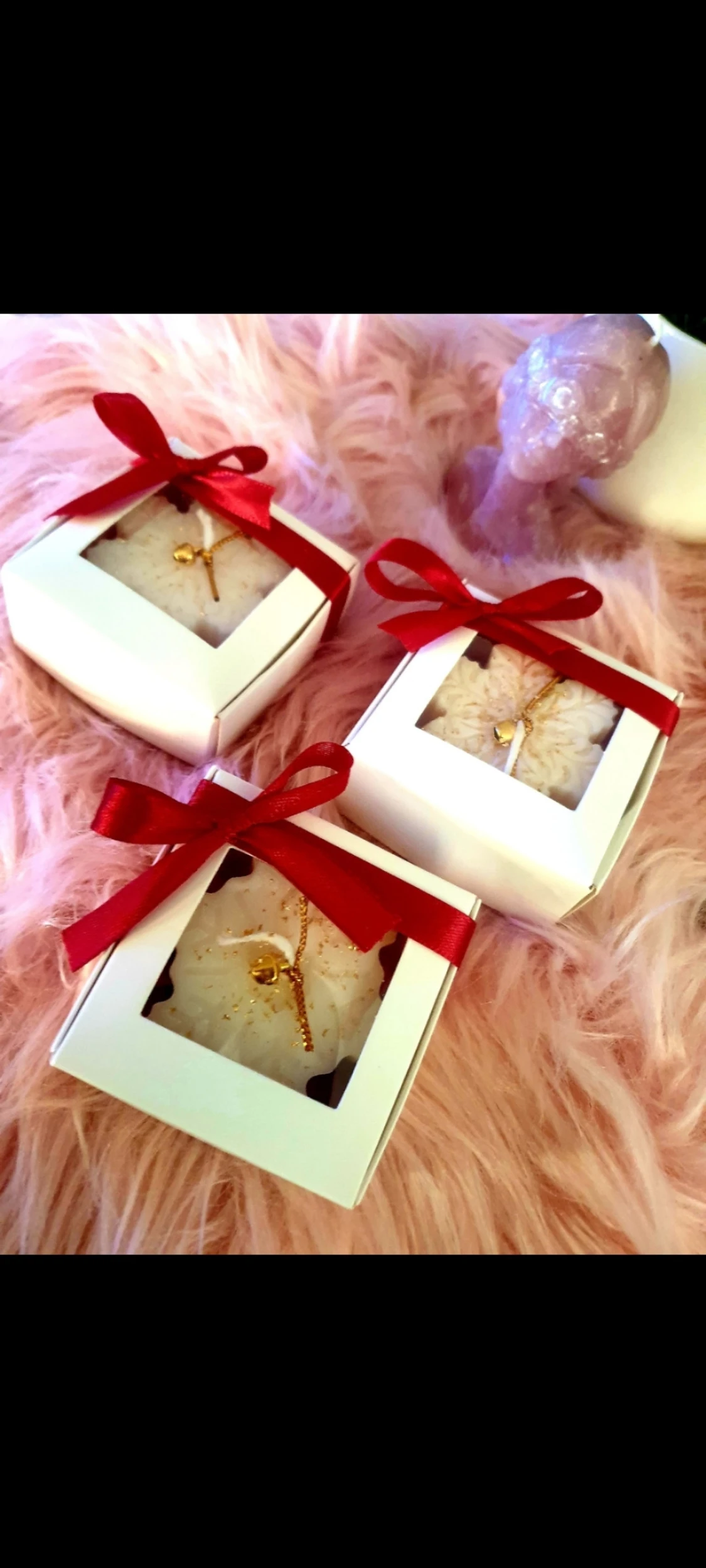  3st Snöflingeformadeus med guldglitter