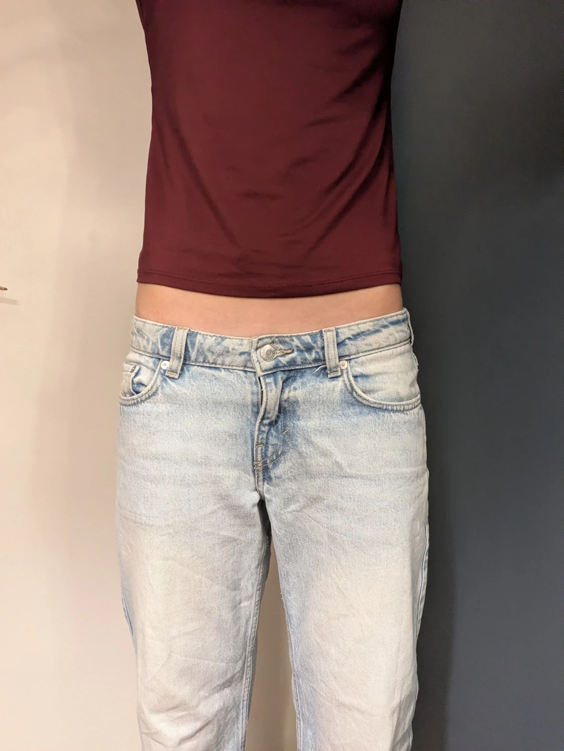 Lågmidjade ljusblå jeans - 1