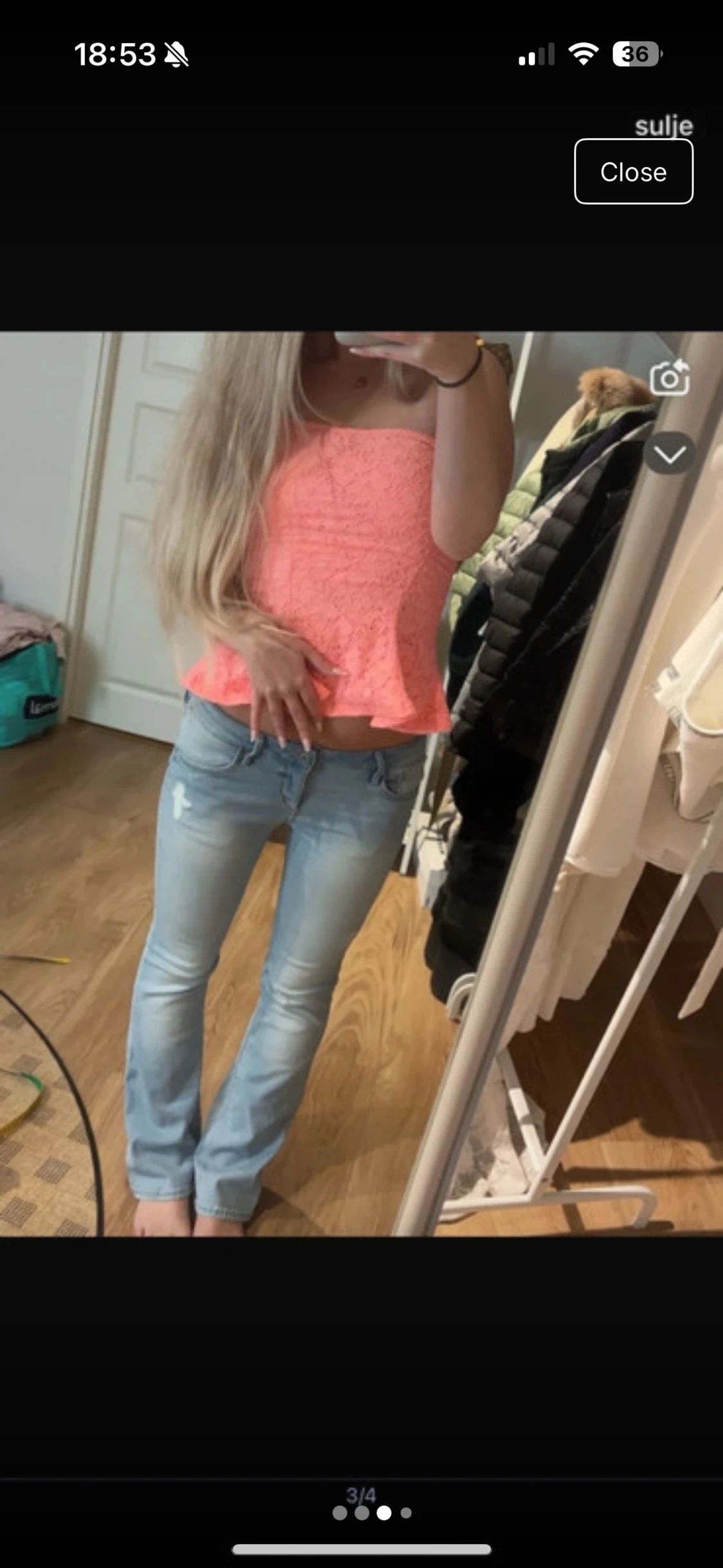 Bootcut ljusblå jeans - 2