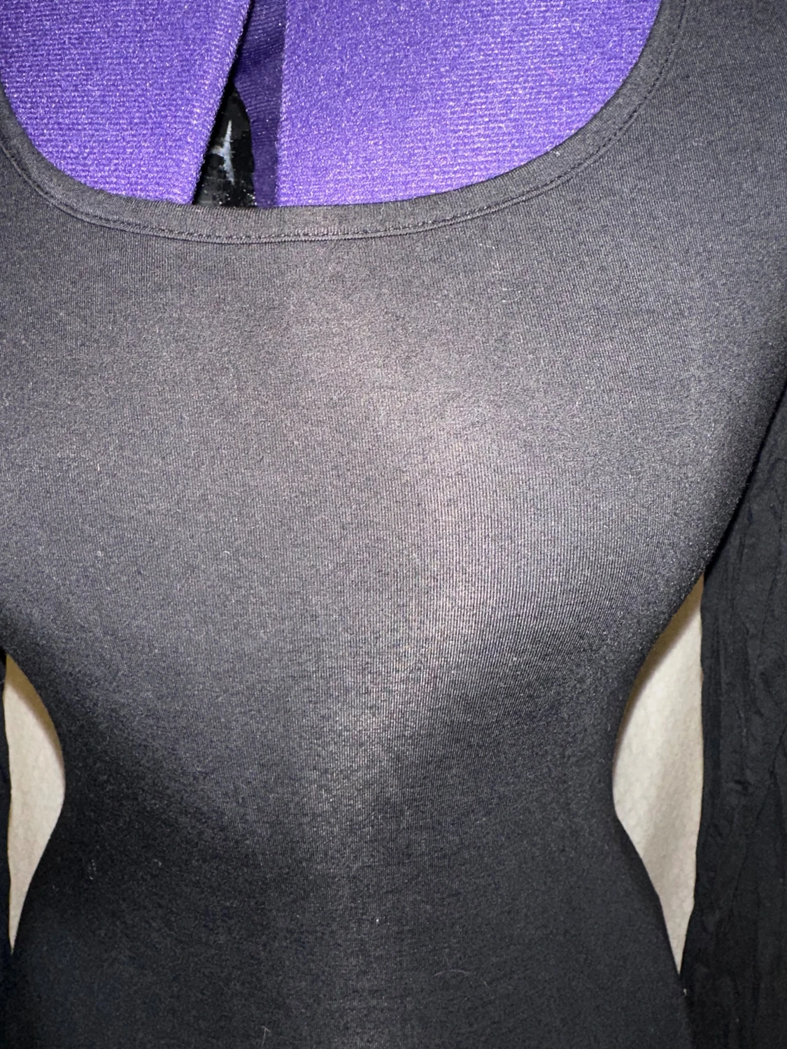 Svart långärmad långklänning skims doupe  - 1