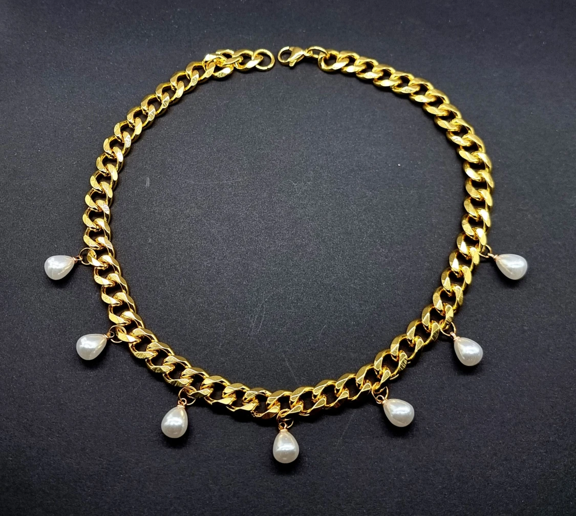 Guldpläterat halsband