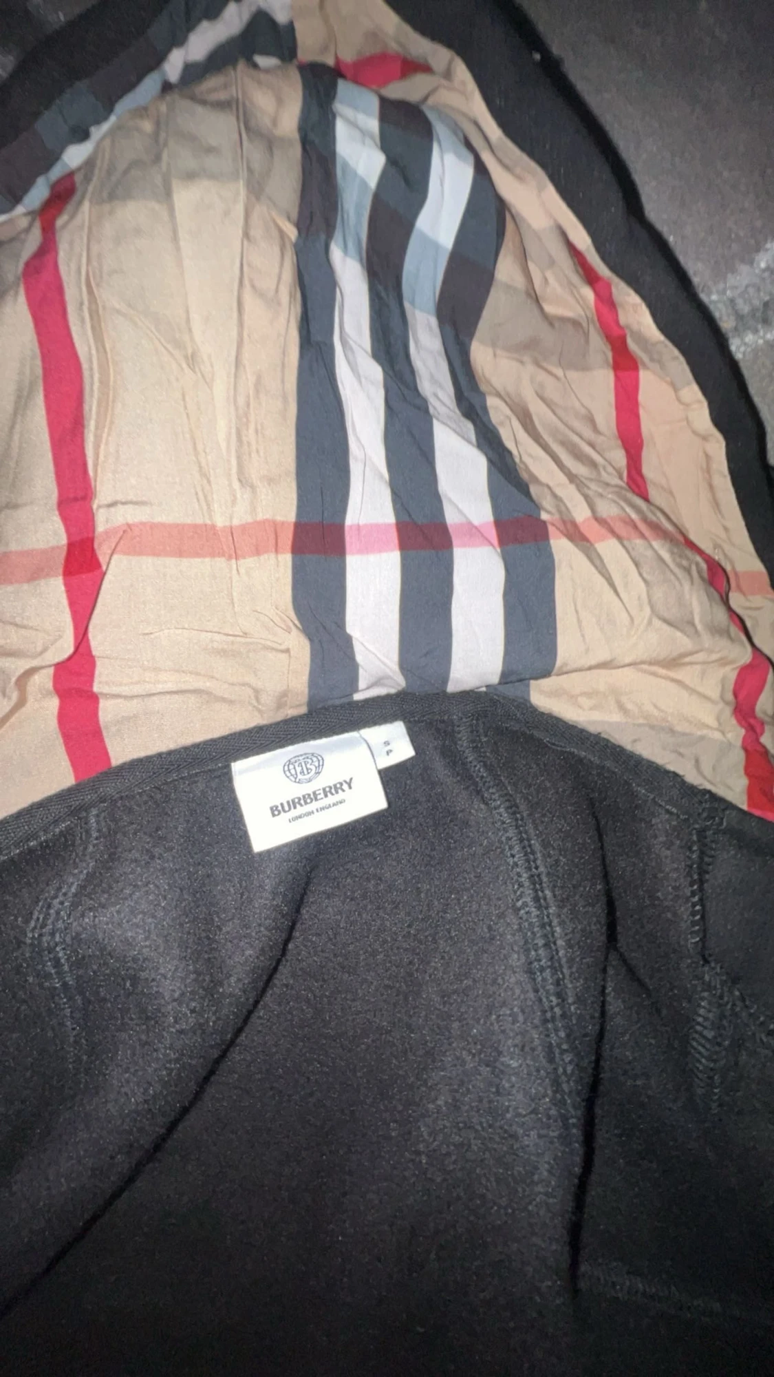Svart Burberry hoodie med dragkedja - 1