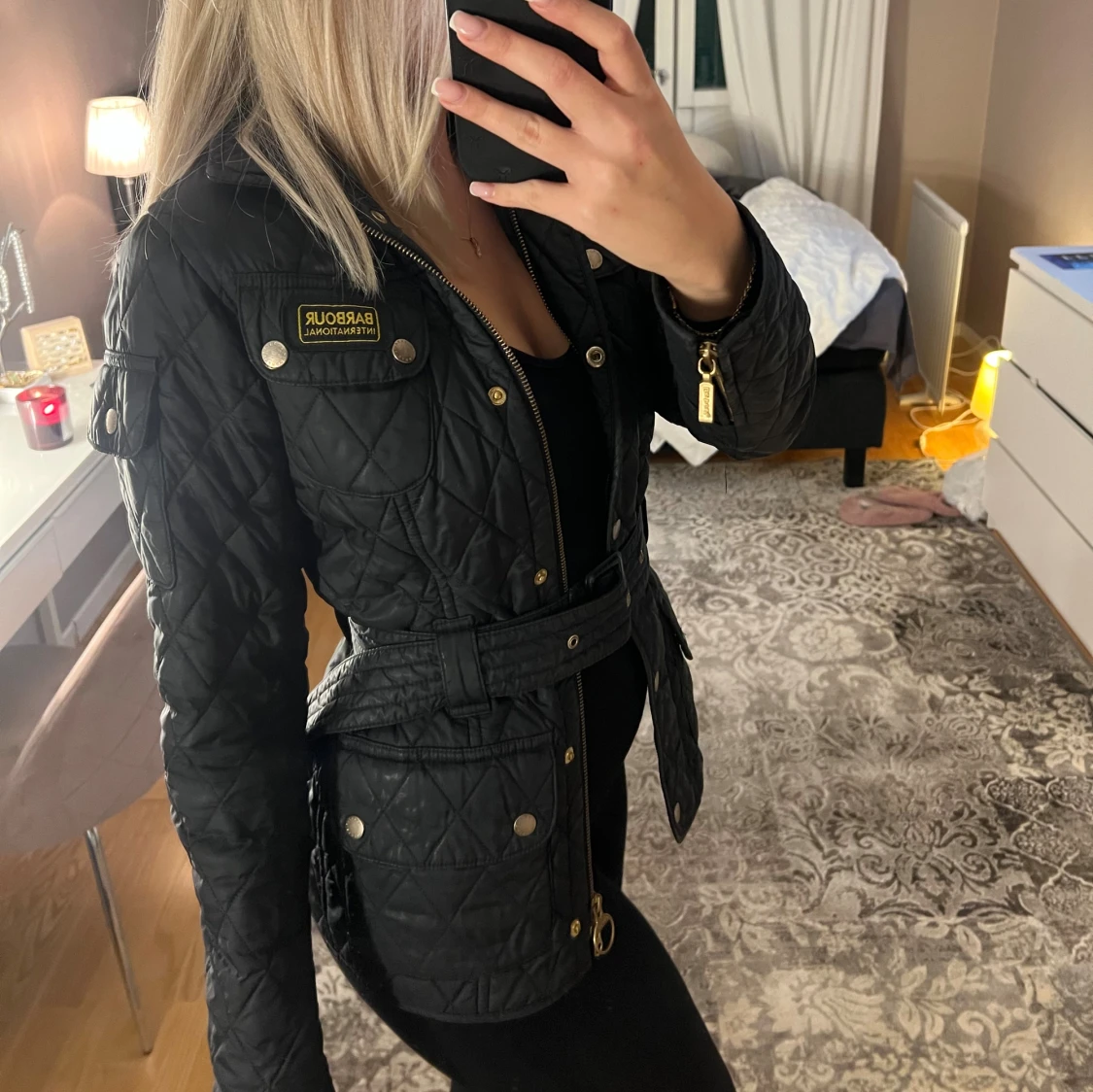 Svart quiltad jacka från Barbour - 2