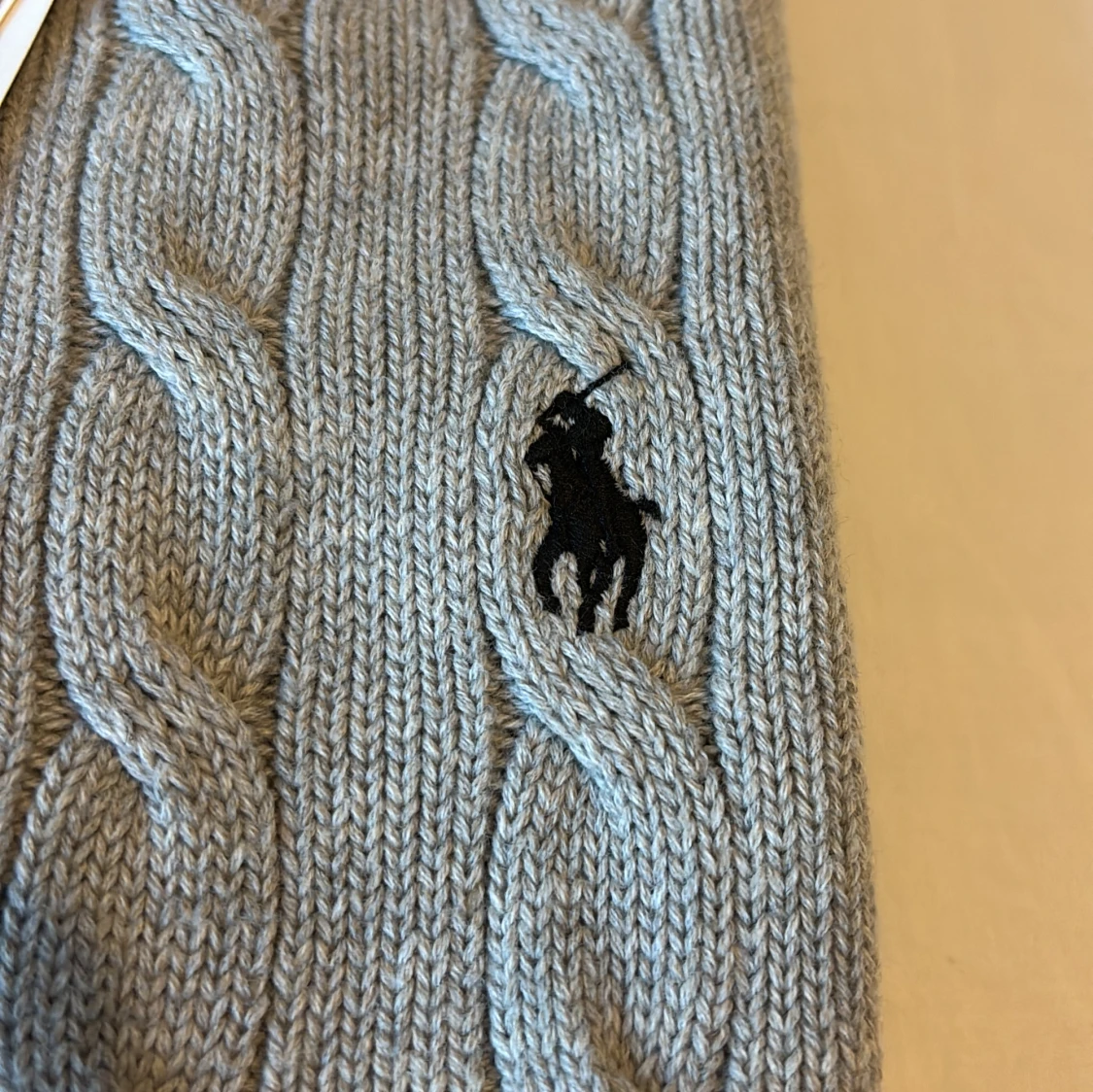  Ljusgrå kabelstickad tröja Polo Ralph Lauren - 1