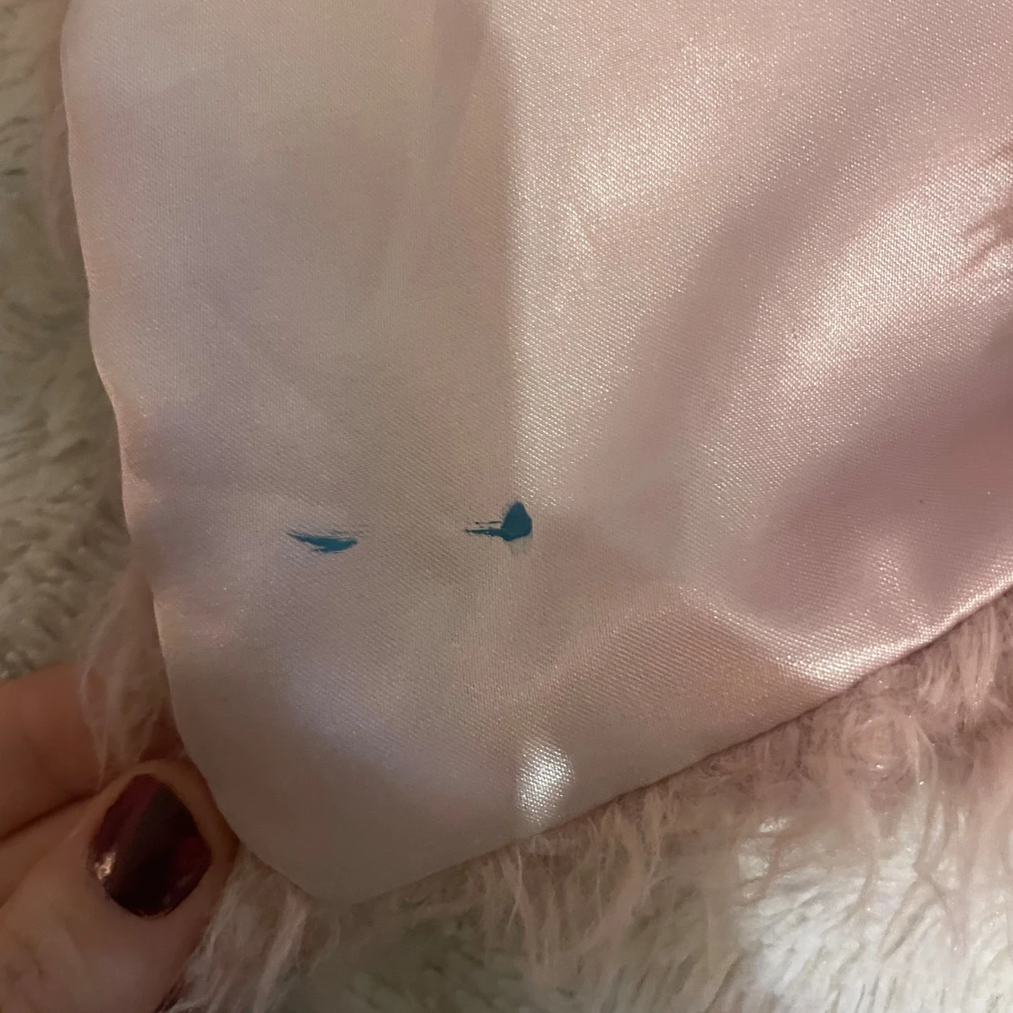 Ljusrosa fuskpälsjacka  - 2