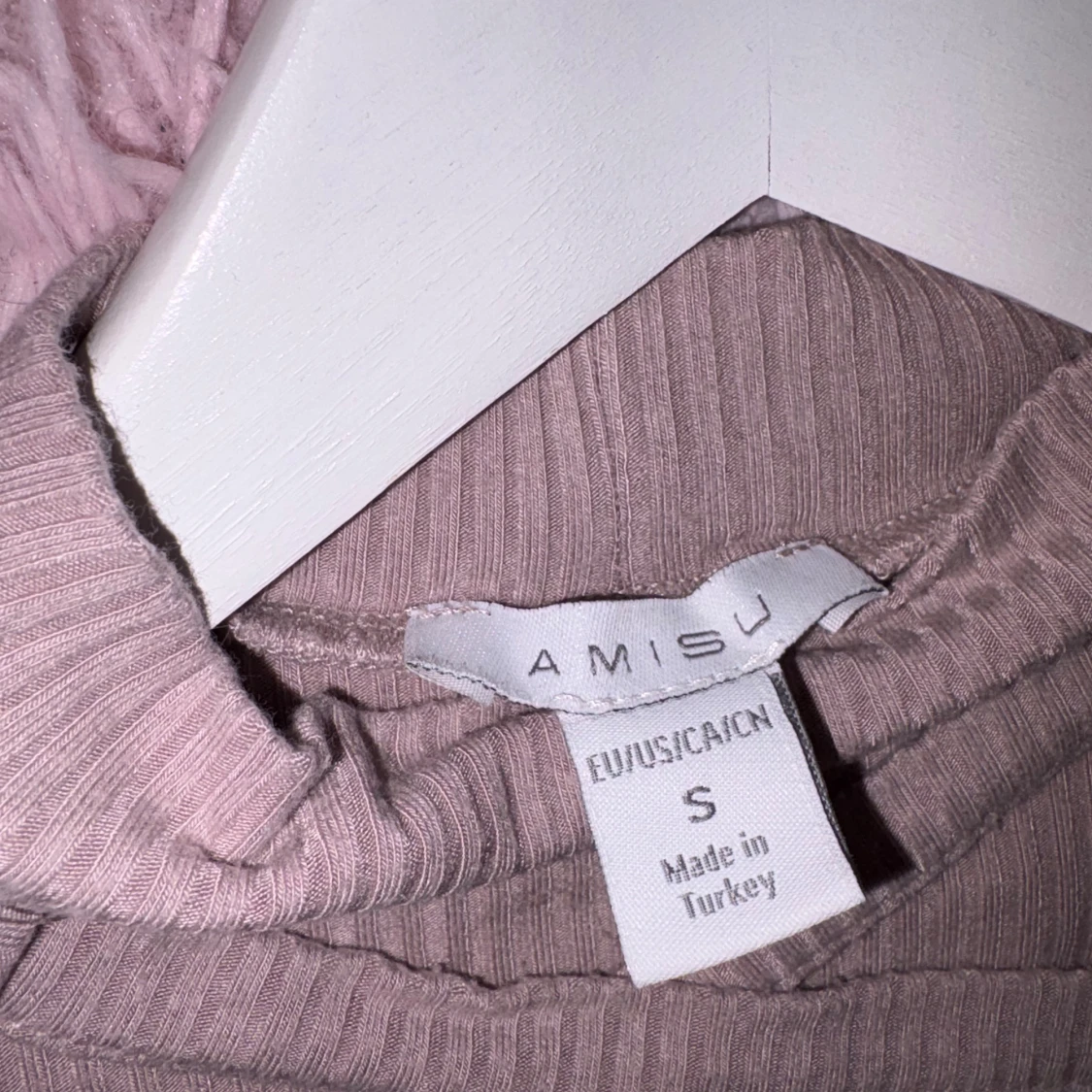 Gammelrosa ribbad långärmad topp Amisu - 1