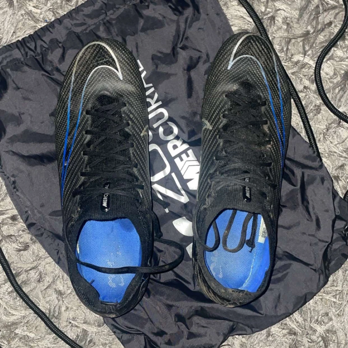 Nike Mercurial Zoom fotbollsskor svart/blå - 2