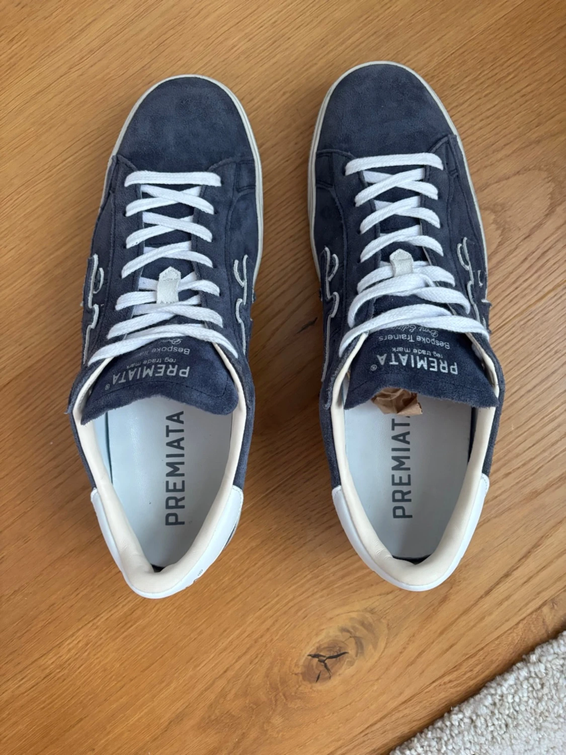 Premiata mörkblå sneakers i mocka - 2