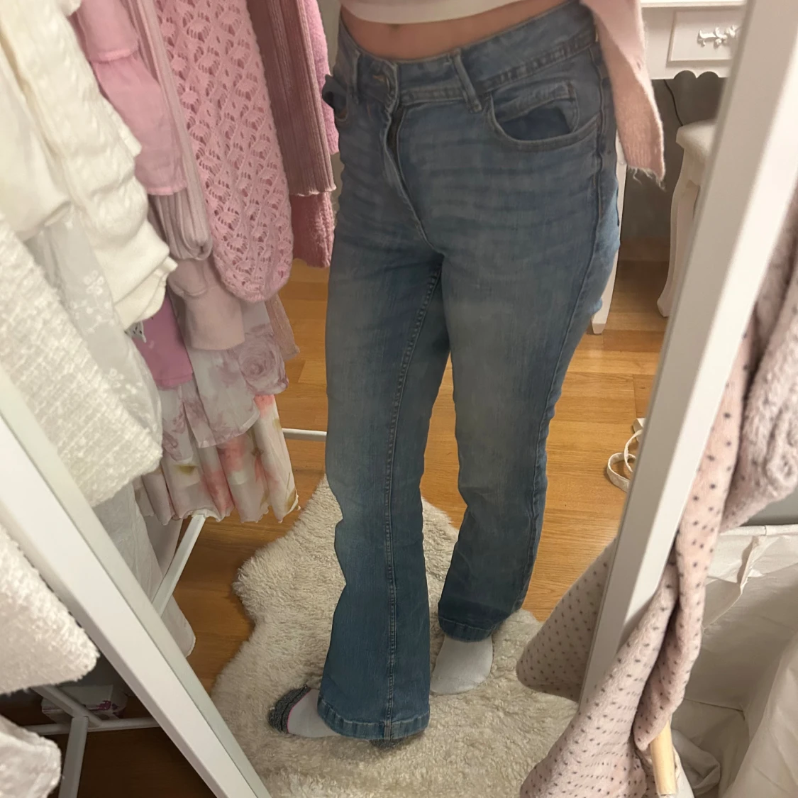 Blå bootcut jeans - 1