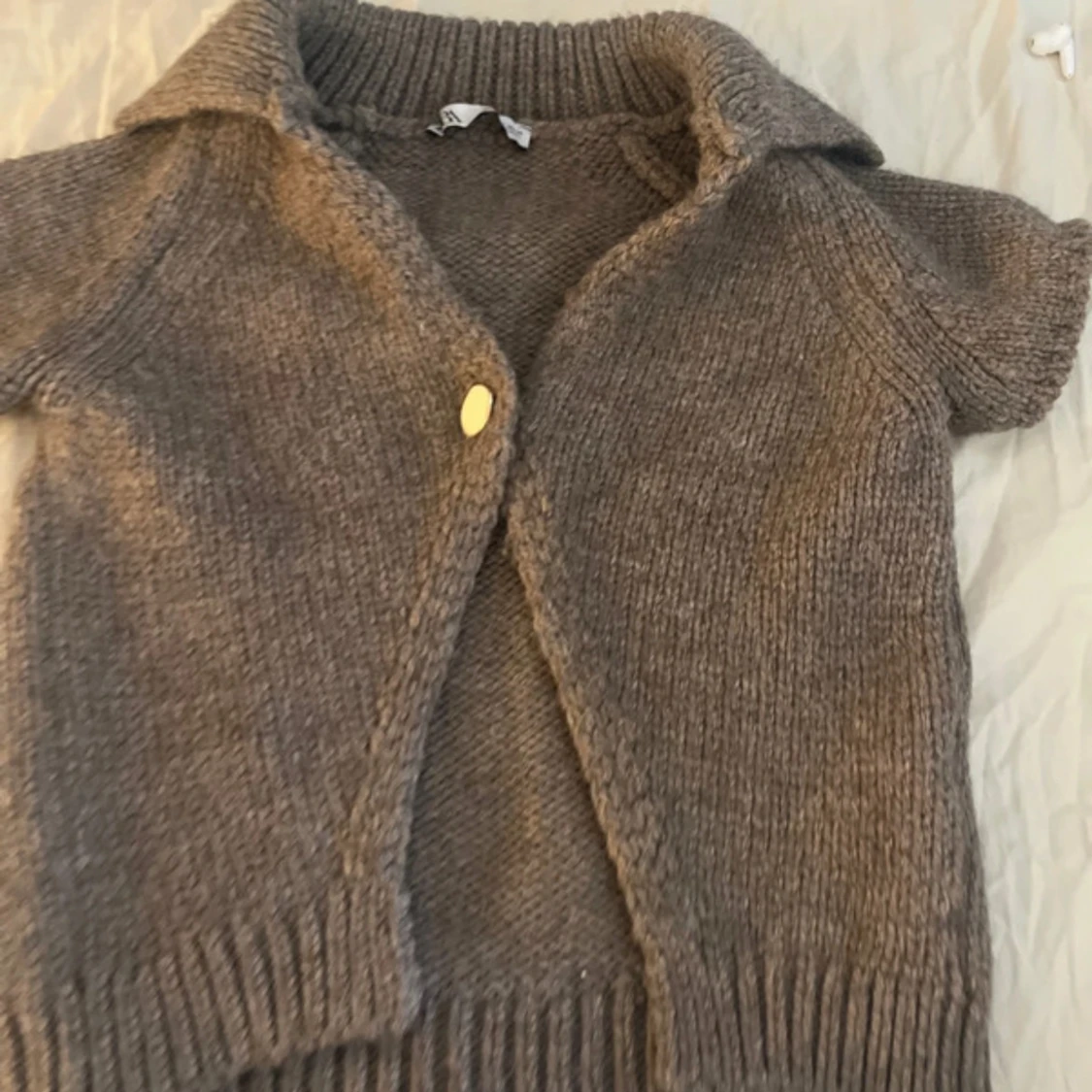 Stickad brun väst från Zara - 3