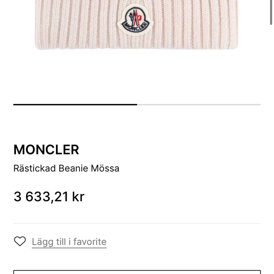 Ljusrosa ribbstickad mössa Moncler - 4