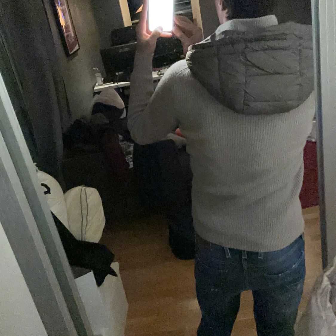 Beige stickad jacka/cardigan Massimo Dutti - 1