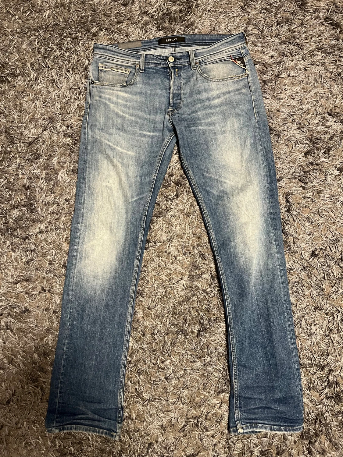 Replay ljusblå jeans i ekologisk bomull - 1