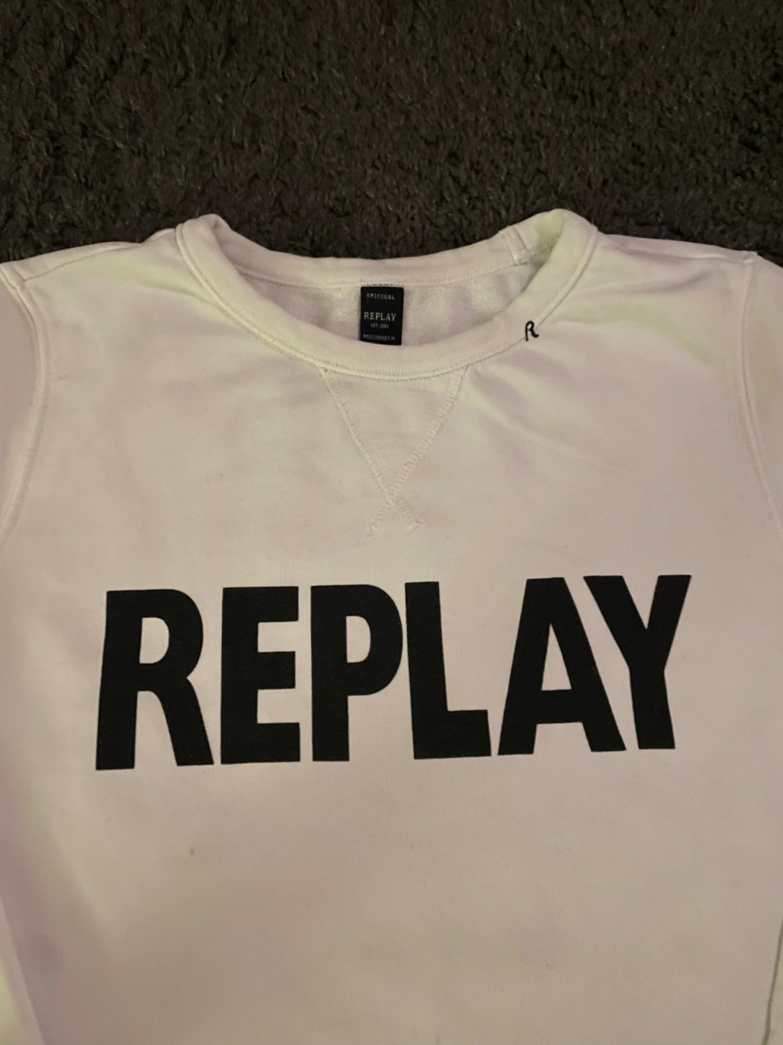 Vit sweatshirt från Replay - 1