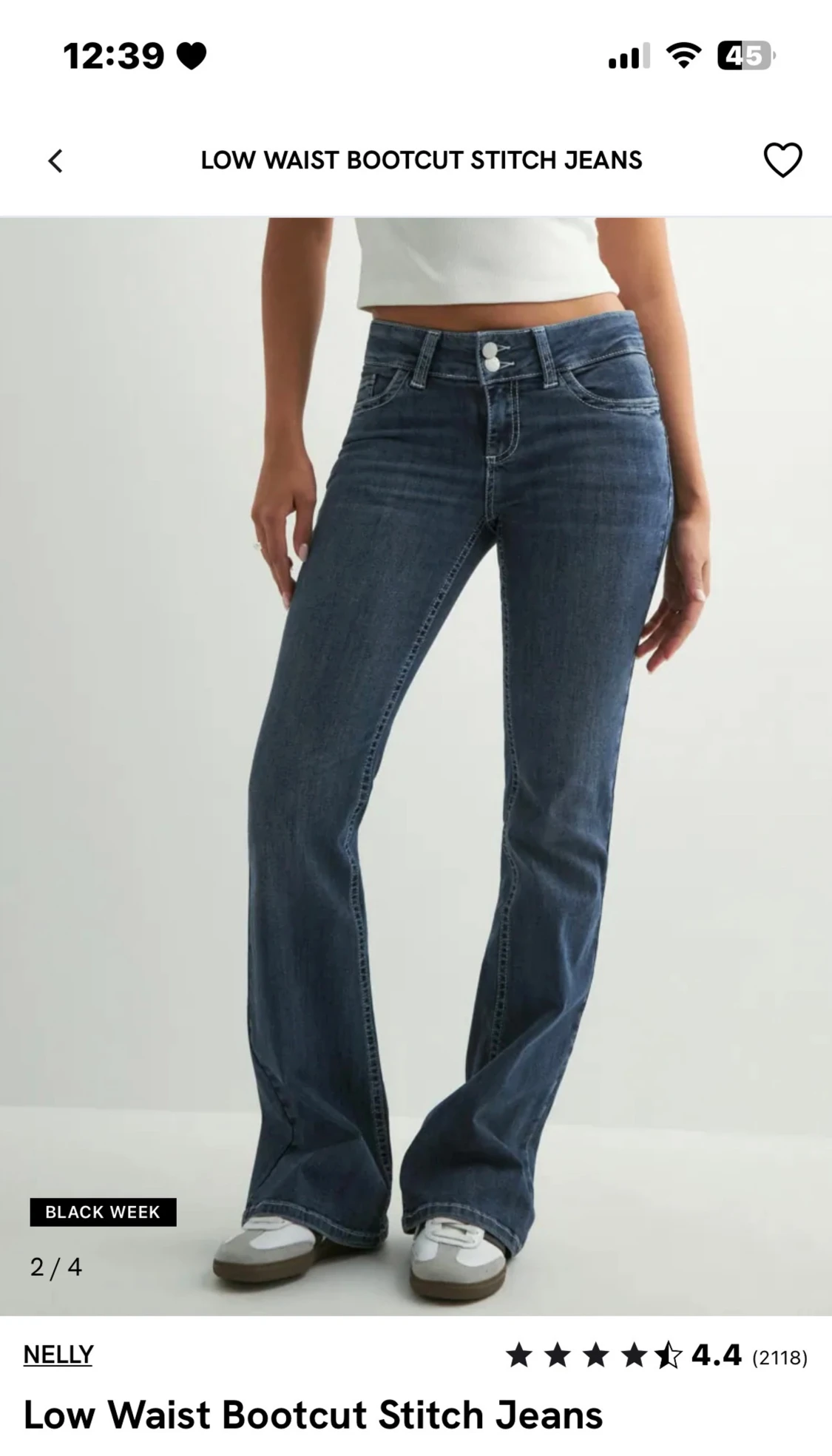 Blå bootcut jeans från Nelly - 1