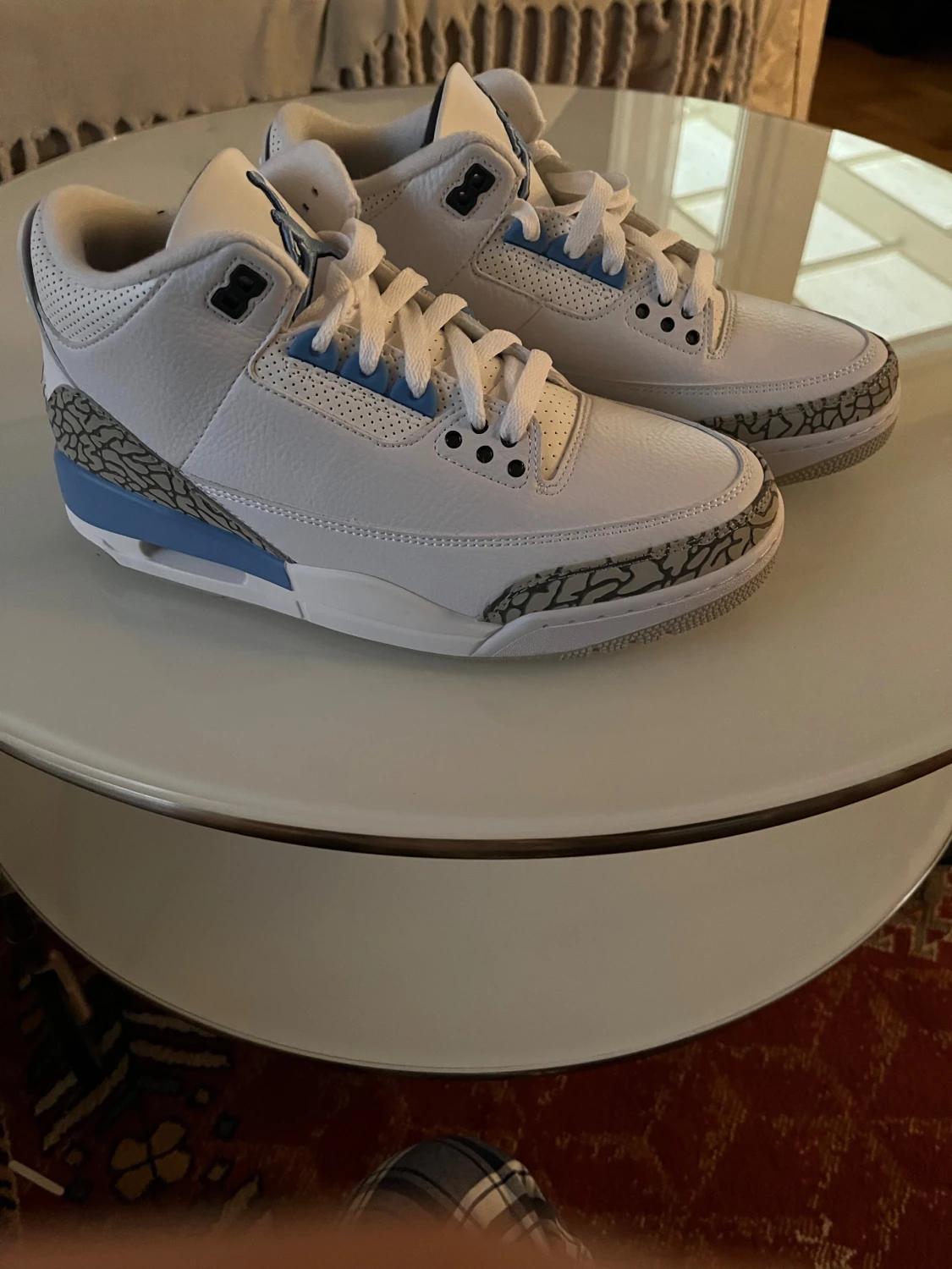 Nike Air Jordan 3 vit/blå