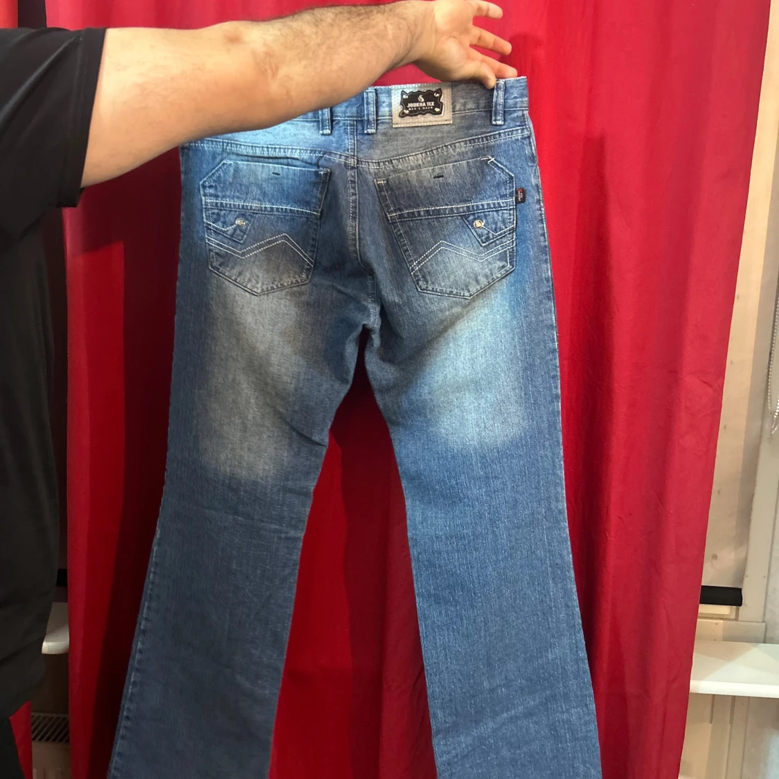 Blå baggy jeans från Jouhka, strl 48