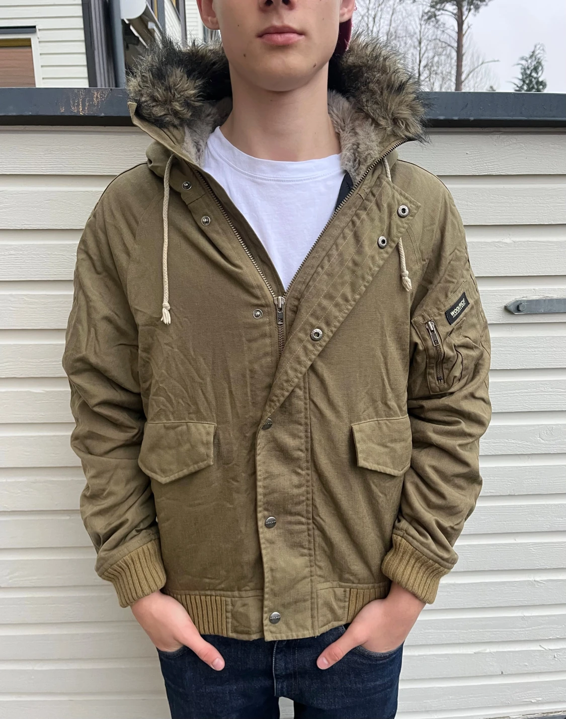 Woolrich jacka med pälsluva