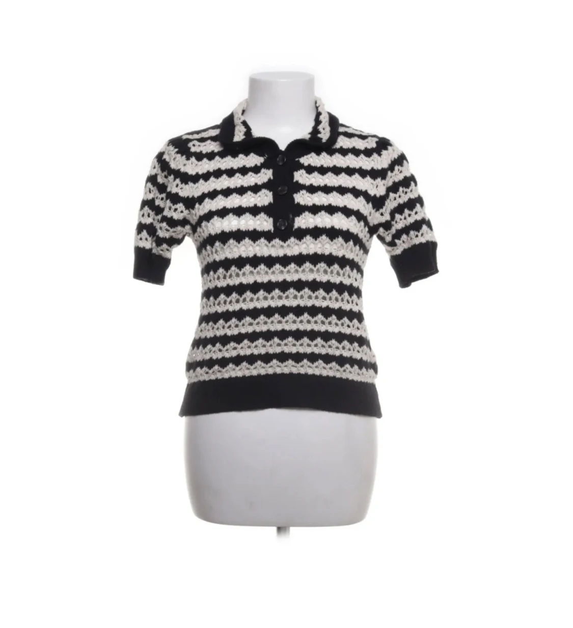 Randig stickad pikétröja från MNG